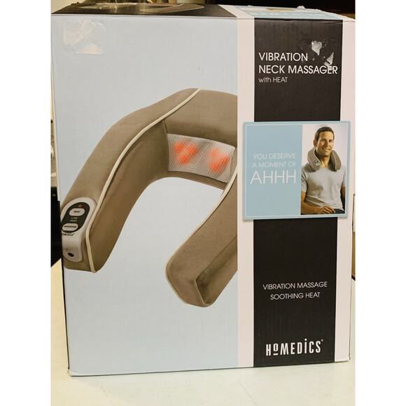 HoMedics Brown Neck Massager with Soothing Heat Vibration Therapy NMSQ-210 - Picture 1 of 7